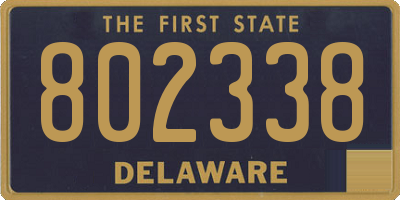 DE license plate 802338