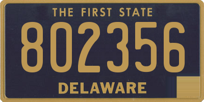 DE license plate 802356