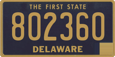 DE license plate 802360