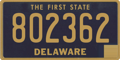 DE license plate 802362