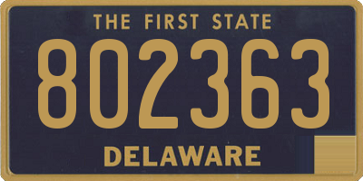 DE license plate 802363