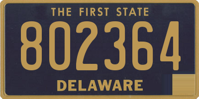 DE license plate 802364