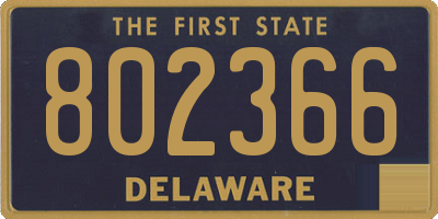 DE license plate 802366