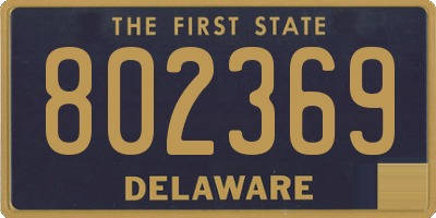 DE license plate 802369