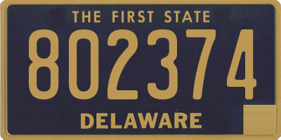 DE license plate 802374