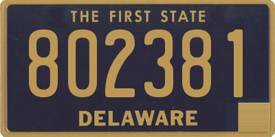 DE license plate 802381
