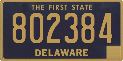 DE license plate 802384