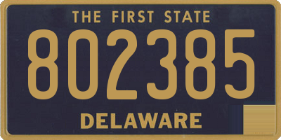 DE license plate 802385