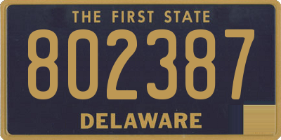 DE license plate 802387