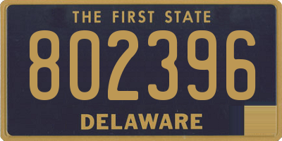 DE license plate 802396