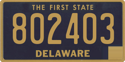 DE license plate 802403