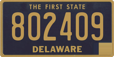 DE license plate 802409