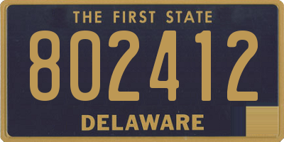 DE license plate 802412