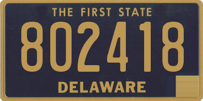 DE license plate 802418
