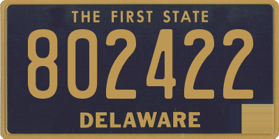 DE license plate 802422