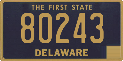 DE license plate 80243