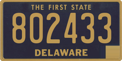DE license plate 802433