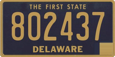 DE license plate 802437