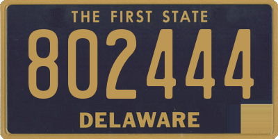 DE license plate 802444