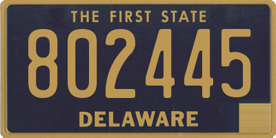 DE license plate 802445