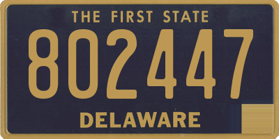 DE license plate 802447