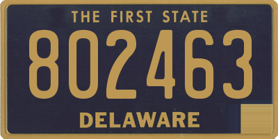 DE license plate 802463
