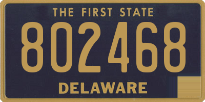 DE license plate 802468