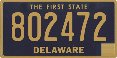 DE license plate 802472