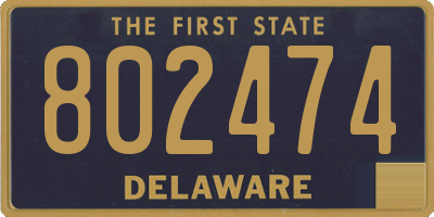 DE license plate 802474