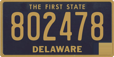 DE license plate 802478