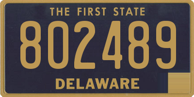 DE license plate 802489