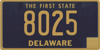 DE license plate 8025