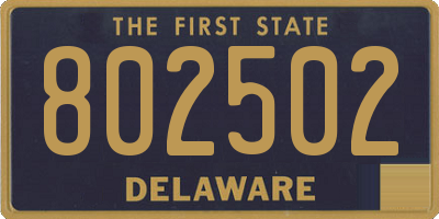 DE license plate 802502