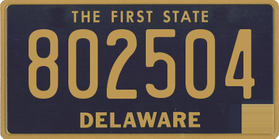 DE license plate 802504