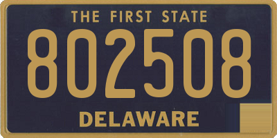 DE license plate 802508