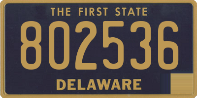 DE license plate 802536