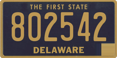 DE license plate 802542