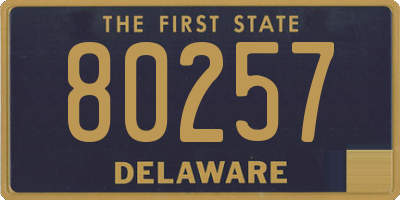 DE license plate 80257