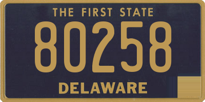 DE license plate 80258