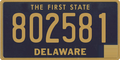 DE license plate 802581
