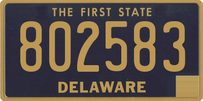 DE license plate 802583