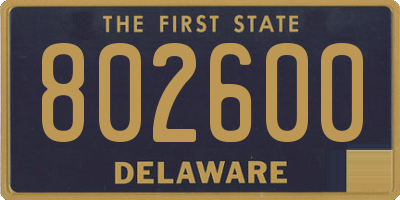 DE license plate 802600