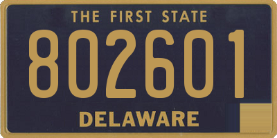 DE license plate 802601