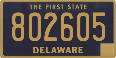 DE license plate 802605