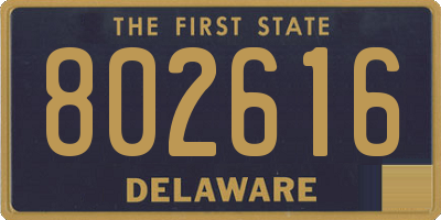 DE license plate 802616