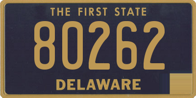 DE license plate 80262