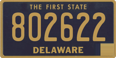 DE license plate 802622