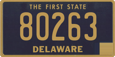 DE license plate 80263