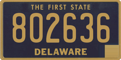 DE license plate 802636