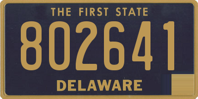 DE license plate 802641